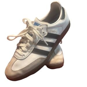 Adidas Samba White and Black Soccer Shoe